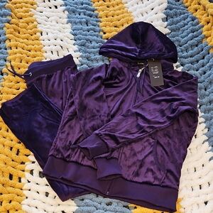 Purple Velvet Jumpsuit